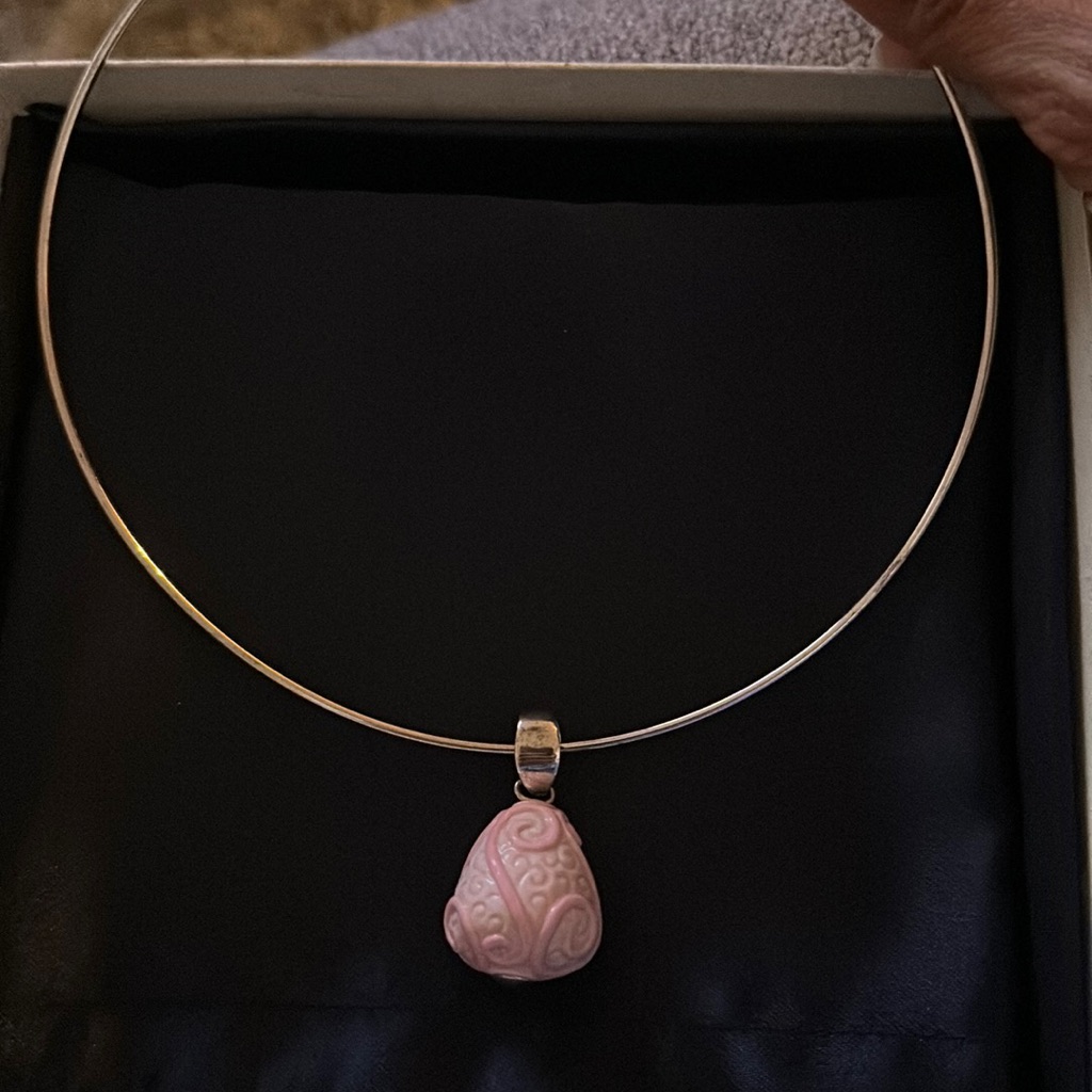Lladro Pink Talismania Vida Waterdrop Necklace